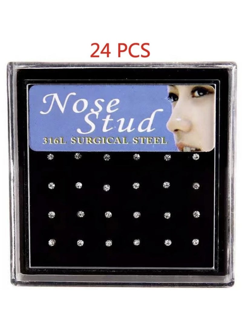 ڤيا حلق أنف تيتانيوم فائق الجودة – مضاد للحساسية ولامع بالكريستال - Image 1